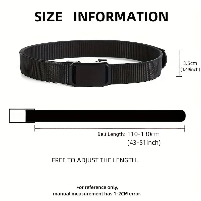 New Automatic Nuckle Belt Canvas Tactical Workwear