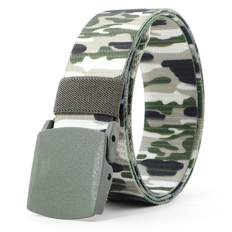 Tactical Waist Belt Unisex Lightweight Weave Fabric with Plastic Buckle for Airport Security