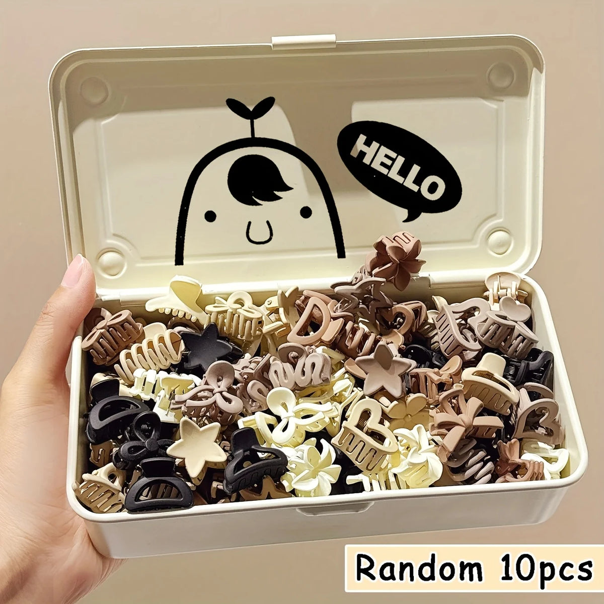 Beige Mixed Pack Small Clips, Cute Girl Accessories - Perfect for Daily Use, Special Occasions, or Travel Gifts