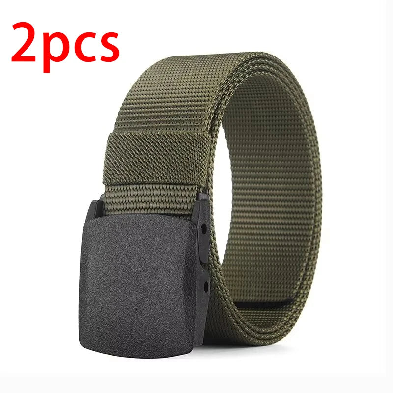Men's Belt Outdoor Casual Canvas Belt Metal Free Training Nylon Tactical Belt