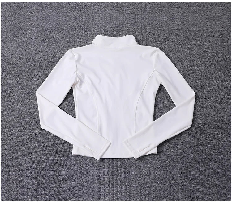 Women Sport Jacket Long Sleeve Shirt Workout Coat Gym