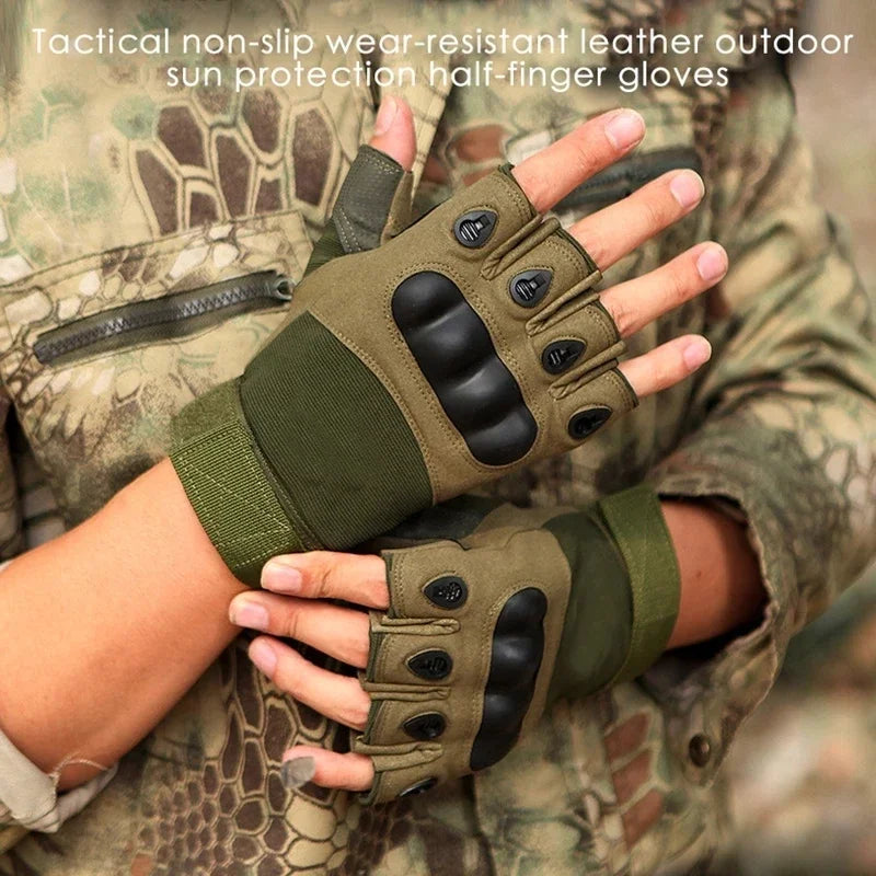 Half Finger Men's Gloves Outdoor Military Tactical Gloves Sports Shooting