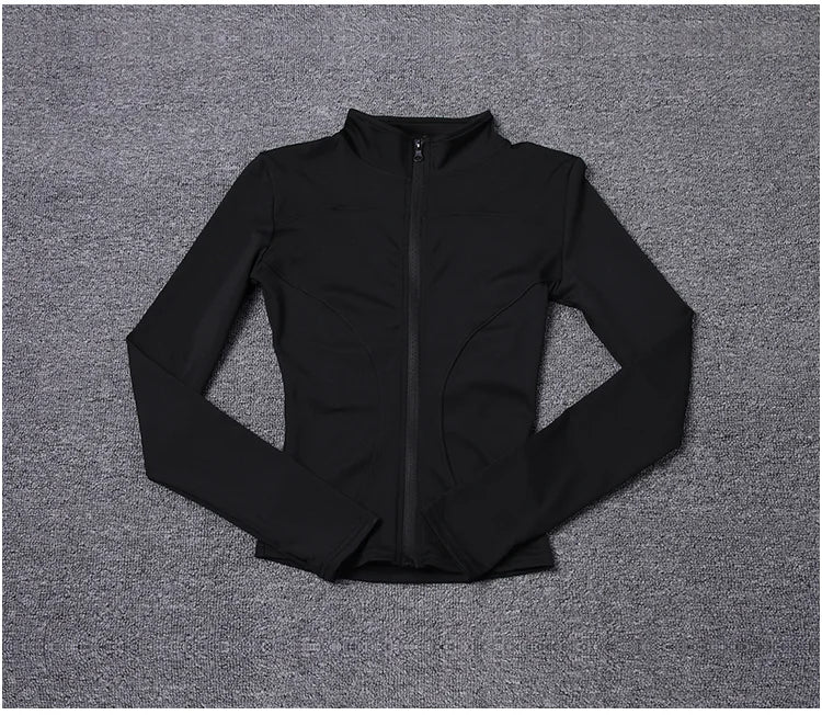 Women Sport Jacket Long Sleeve Shirt Workout Coat Gym