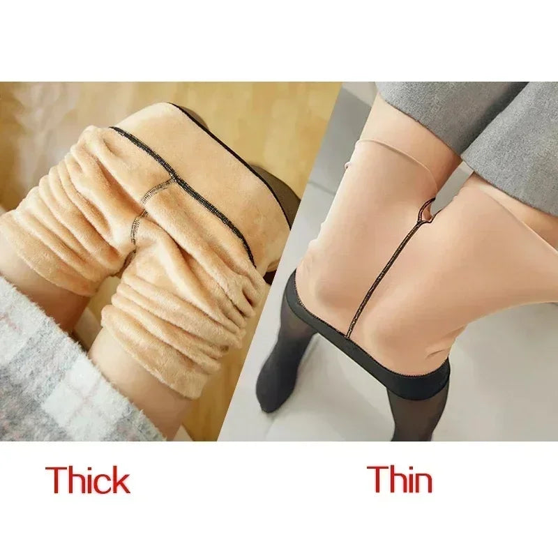 Tights with Insulation Warm Tights for Winter Leg Warmers Thermo Pantyhose