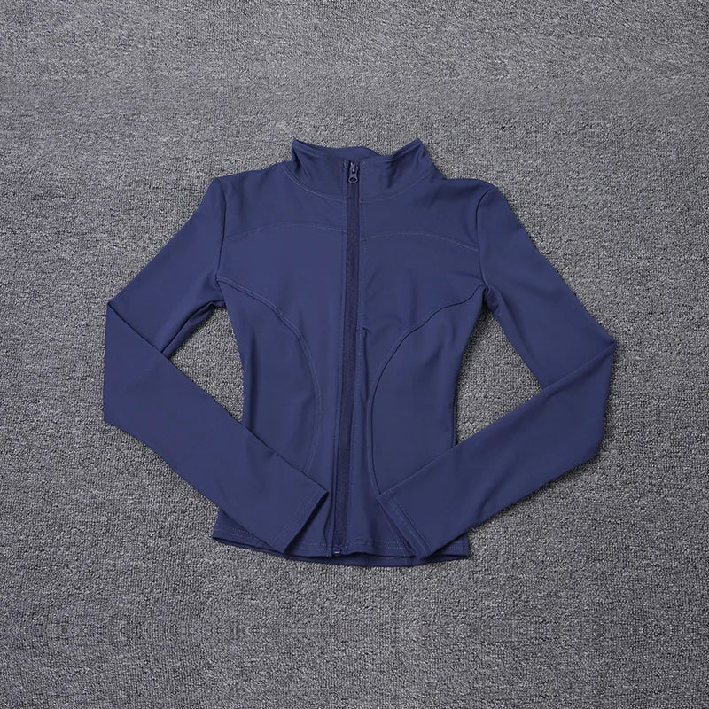 Women Sport Jacket Long Sleeve Shirt Workout Coat Gym