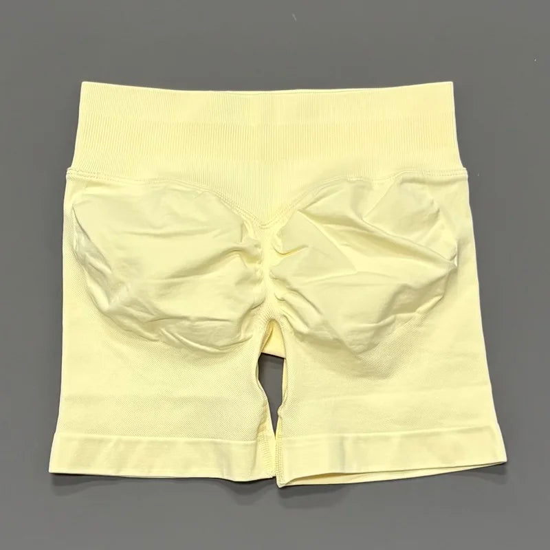 Women Yoga Shorts Seamless Low Waist Scrunch Bum Gym Leggings Workout Stretch