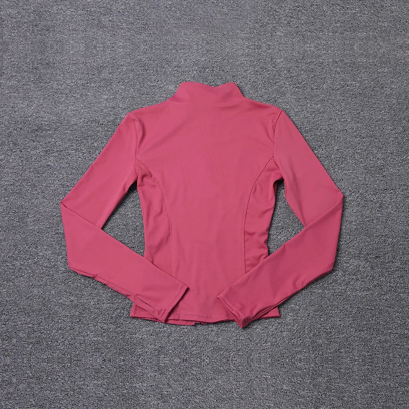Women Sport Jacket Long Sleeve Shirt Workout Coat Gym