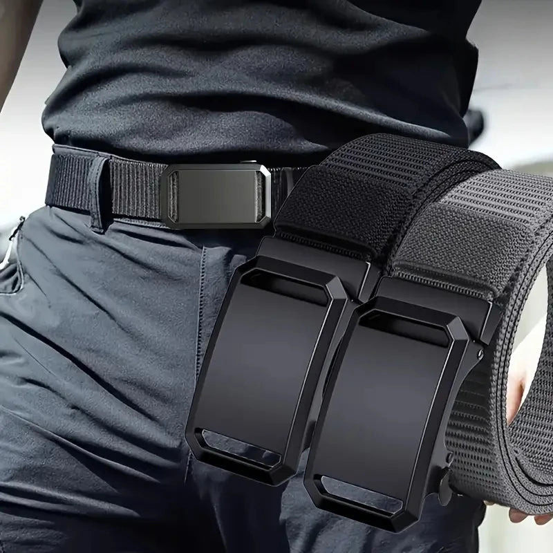 New Automatic Nuckle Belt Canvas Tactical Workwear