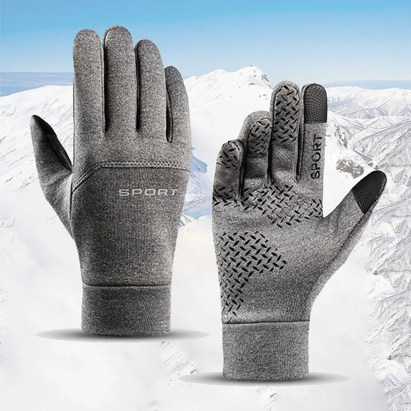 Winter Warm Gloves Touch Screen Windproof Cold-proof Cycling Gloves