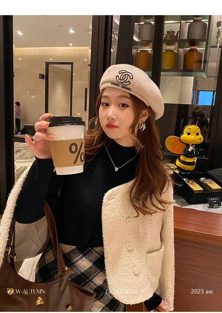 Women's Turtleneck Sweater Winter 2026 Retro with Velvet