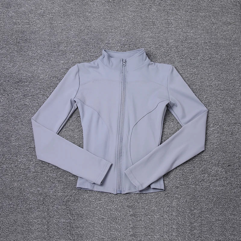 Women Sport Jacket Long Sleeve Shirt Workout Coat Gym