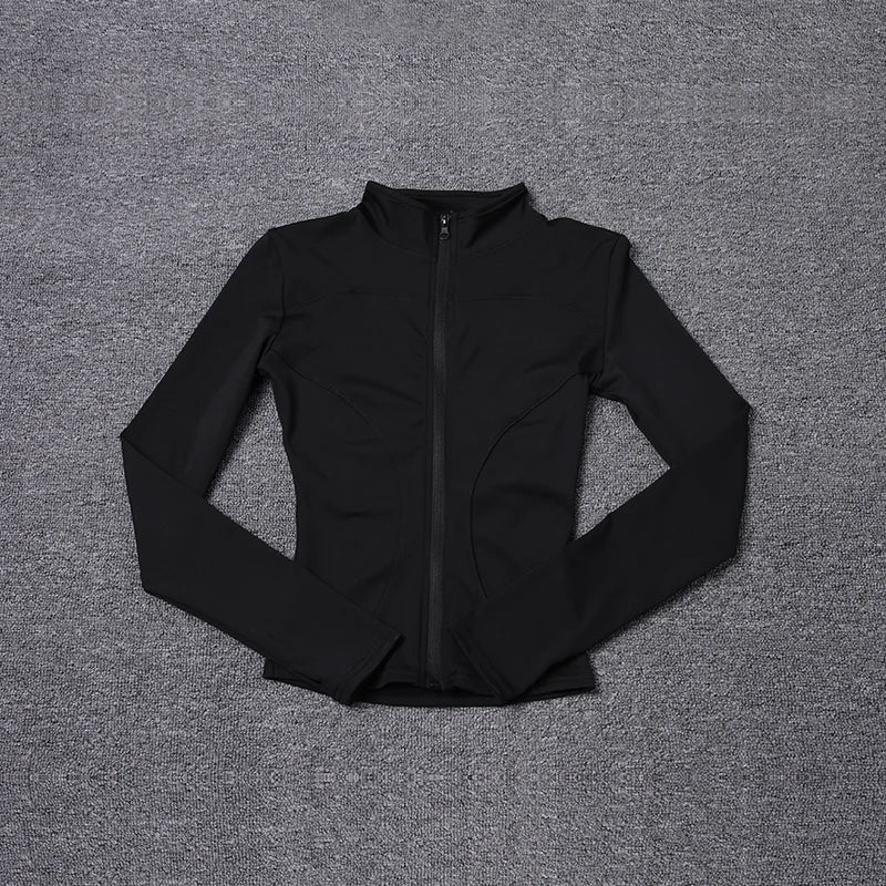 Women Sport Jacket Long Sleeve Shirt Workout Coat Gym