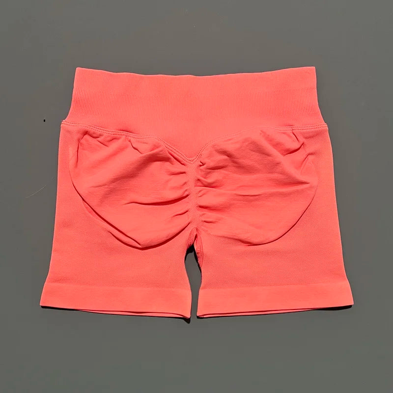 Women Yoga Shorts Seamless Low Waist Scrunch Bum Gym Leggings Workout Stretch