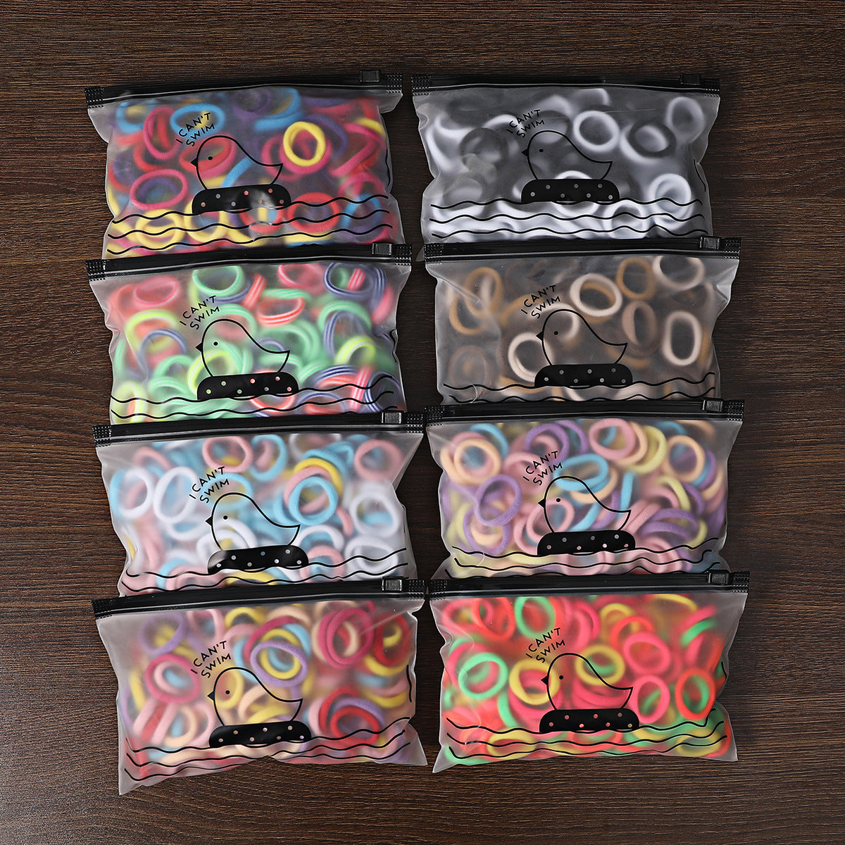 50/100Pcs Colorful Nylon Hair Bands for Children Scrunchie Hair Ties Rubber
