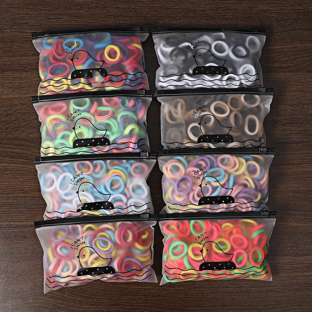 50/100Pcs Colorful Nylon Hair Bands for Children Scrunchie Hair Ties Rubber