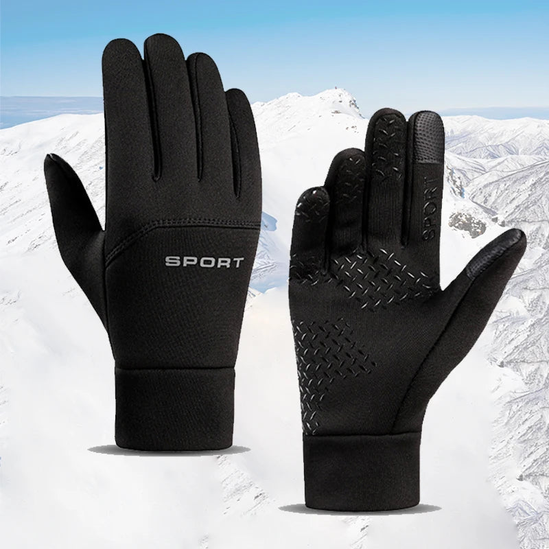 Winter Warm Gloves Touch Screen Windproof Cold-proof Cycling Gloves