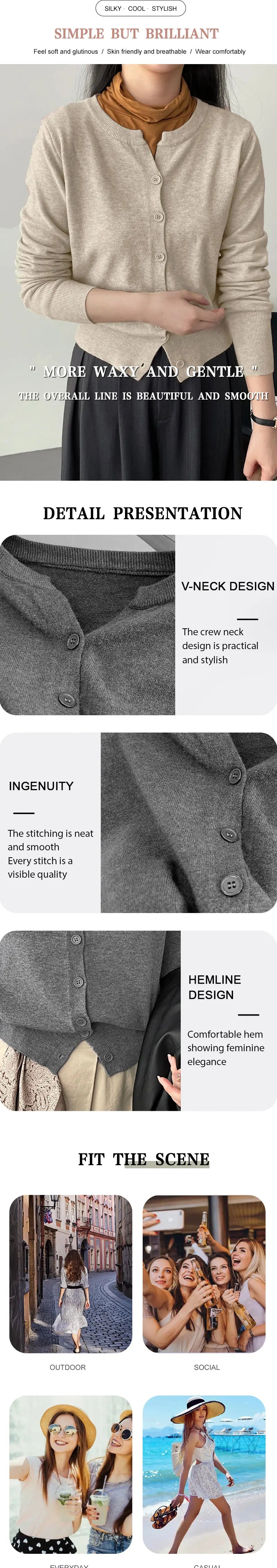 Women's Fleece Knit Loose Short Cashmere Sweater