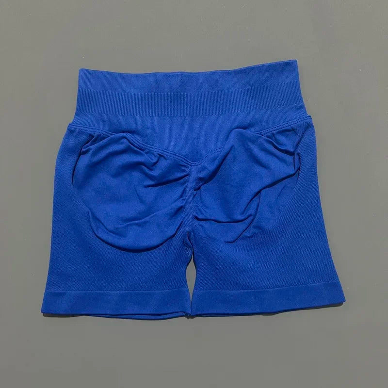 Women Yoga Shorts Seamless Low Waist Scrunch Bum Gym Leggings Workout Stretch
