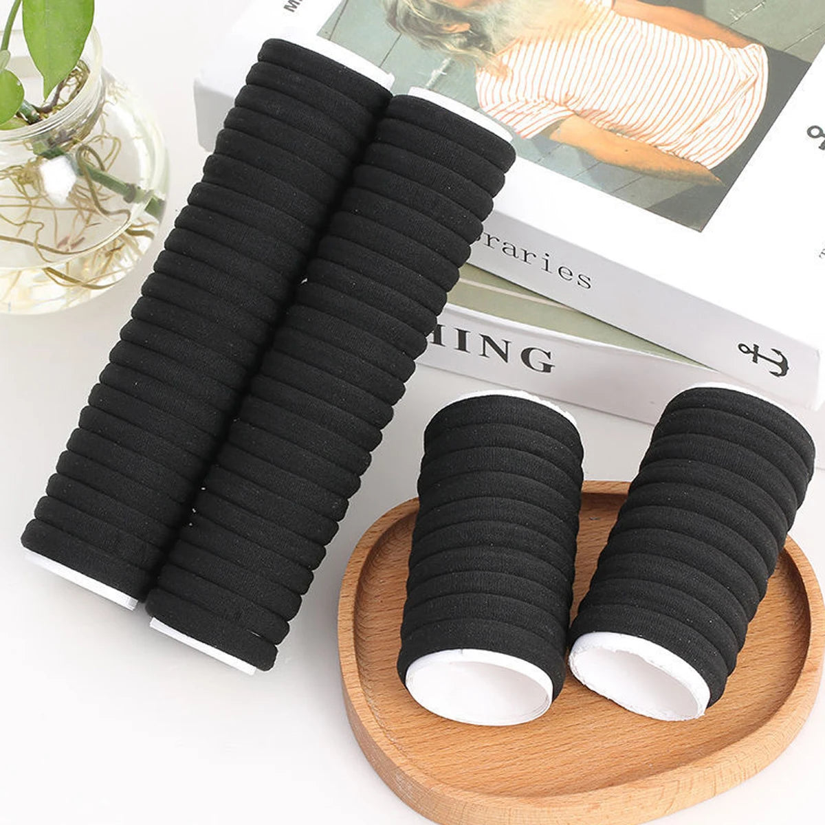 50/100 Pieces of black and white hair bands, women's hair bands