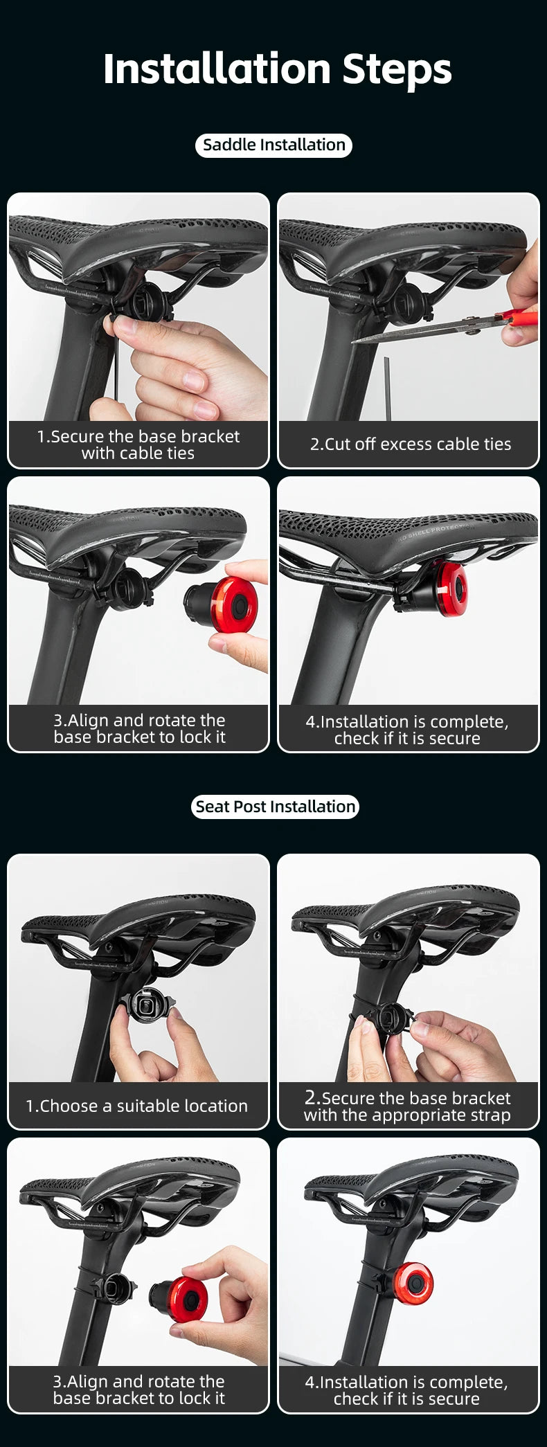 Smart Bike Tail Light Bycicle Rear Lights