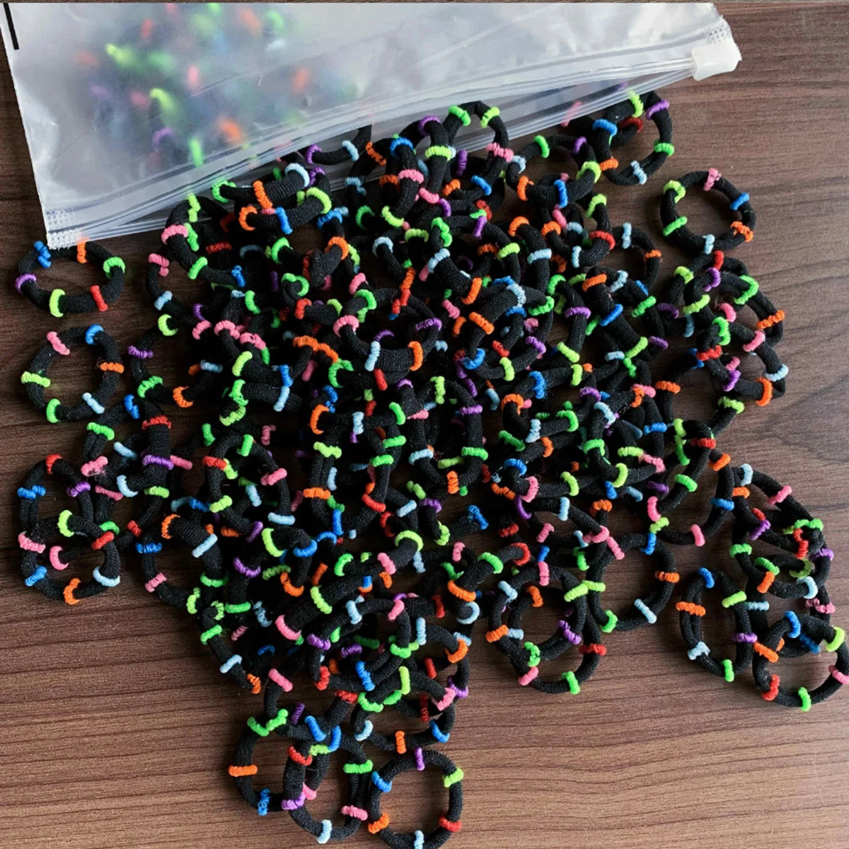 50/100Pcs Colorful Nylon Hair Bands for Children Scrunchie Hair Ties Rubber
