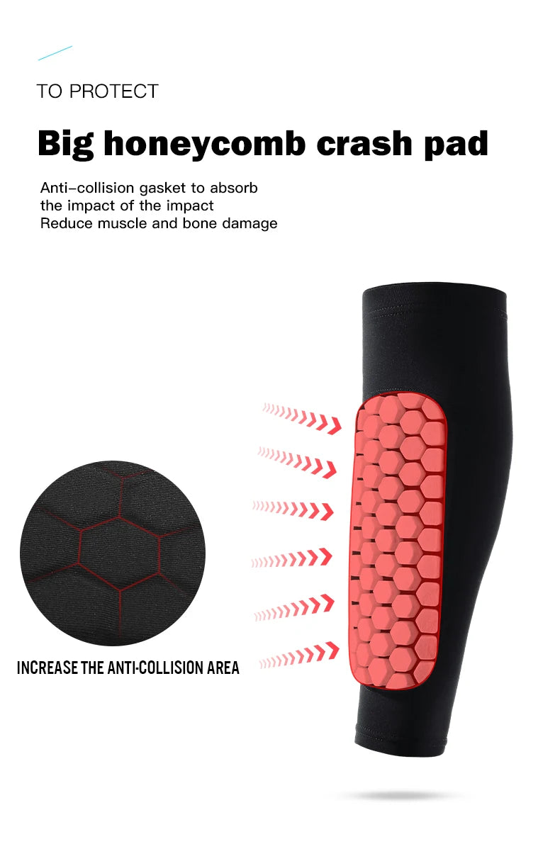 Football Shin Guard Socks Sleeves With Foam Calf Compression Sleeve