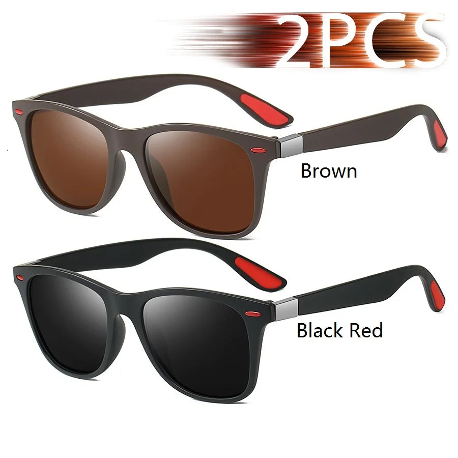 Fashion Vintage Square Unisex Driving Fishing Sunglasses Men Women