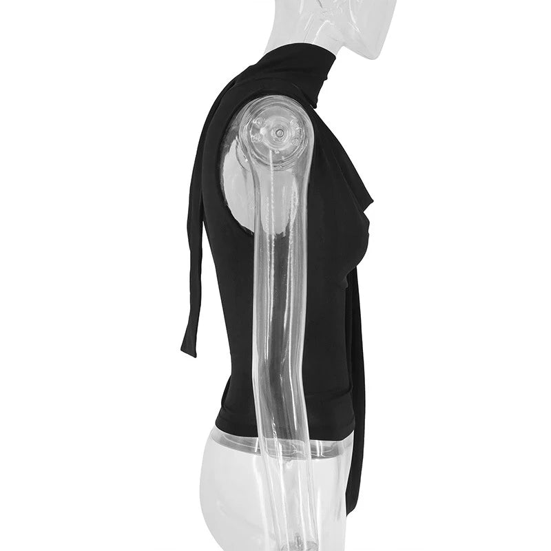 Women's Sexy Sleeveless V-Neck Solid Tank Top Fashion Bandage