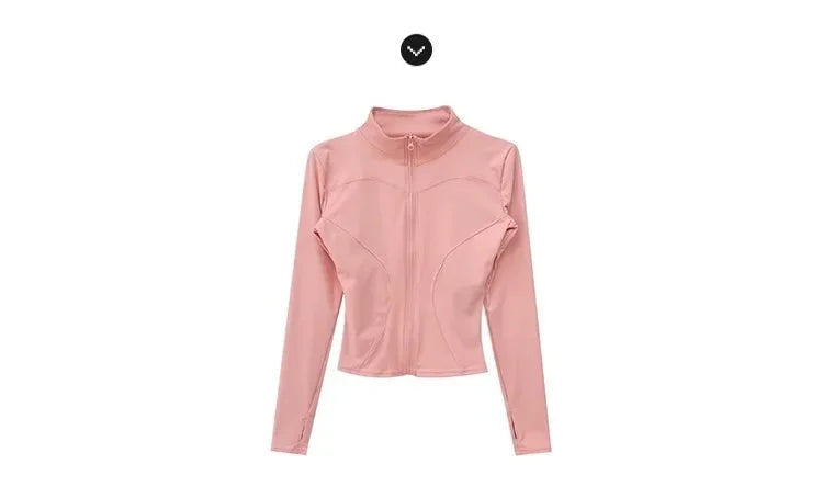 Sun Quick Drying Sports Coat Women's Tight Top Yoga Jacket Long