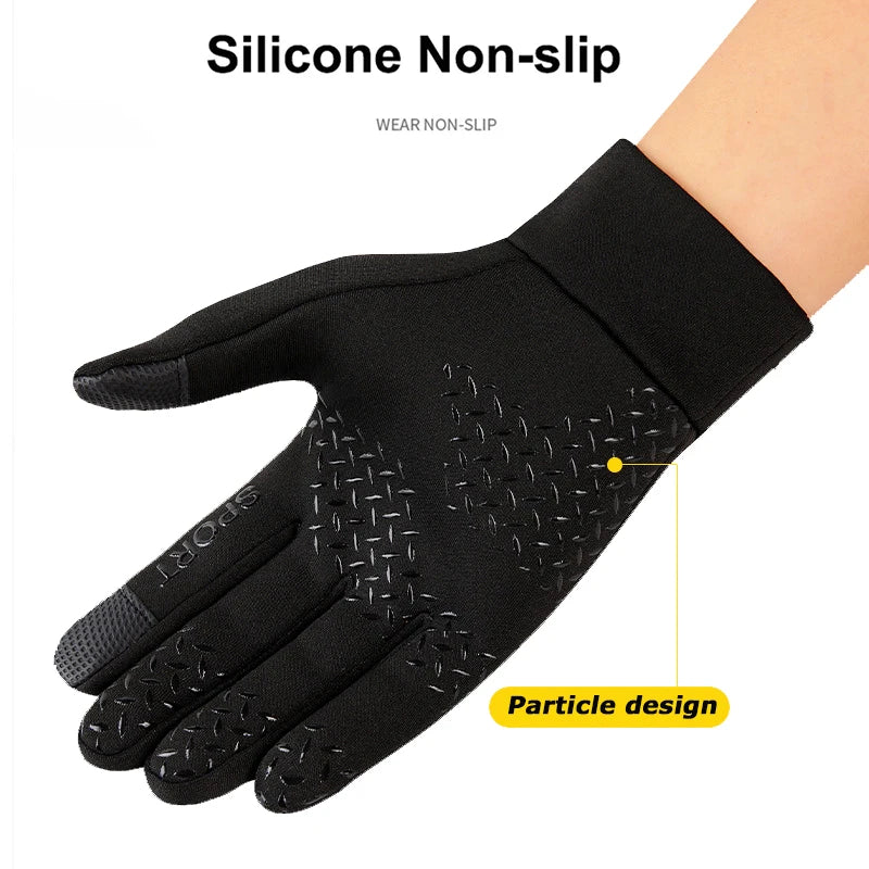 Winter Warm Gloves Touch Screen Windproof Cold-proof Cycling Gloves