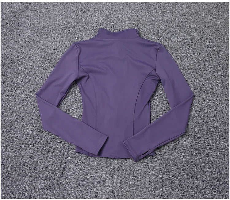 Women Sport Jacket Long Sleeve Shirt Workout Coat Gym