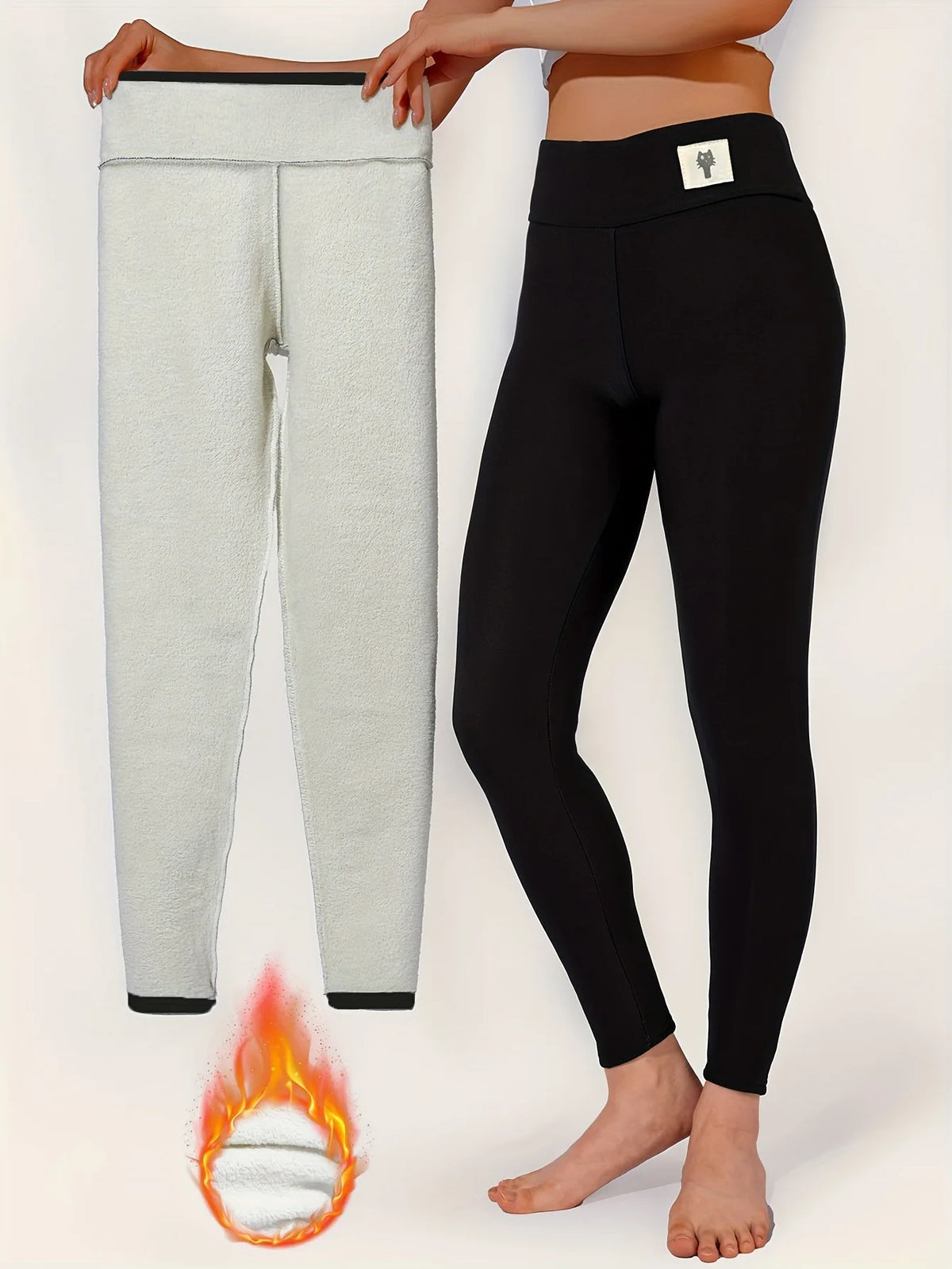 Winter Thicken Warm Leggings Women Lamb Cashmere Joggers High Waist