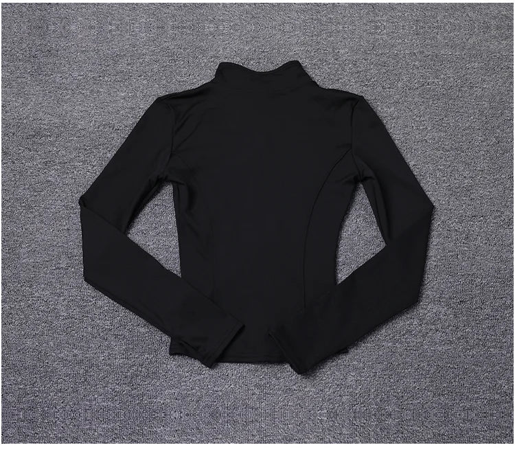 Women Sport Jacket Long Sleeve Shirt Workout Coat Gym