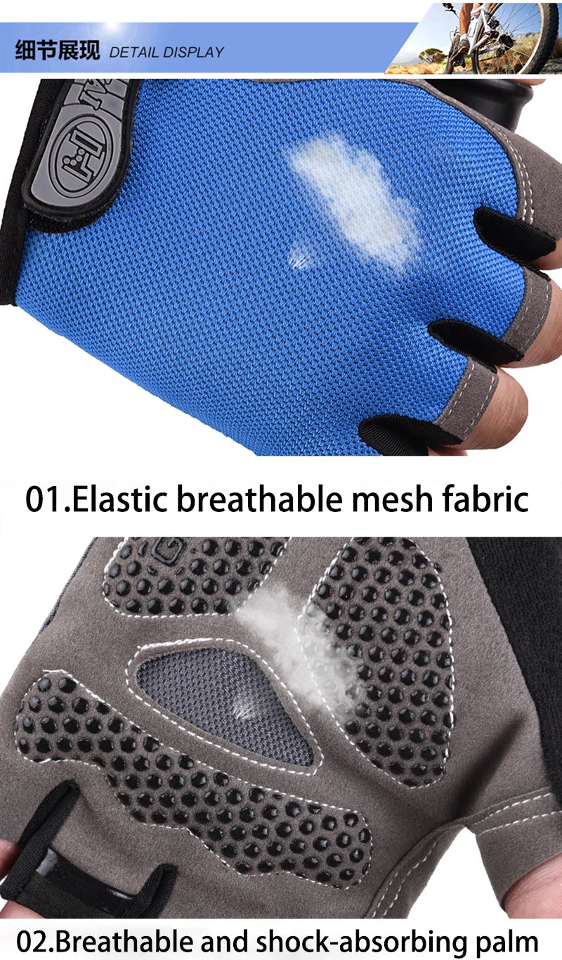 Gym Gloves Fitness Training Fingerless Men Women Bodybuilding Exercise Sports Gloves for