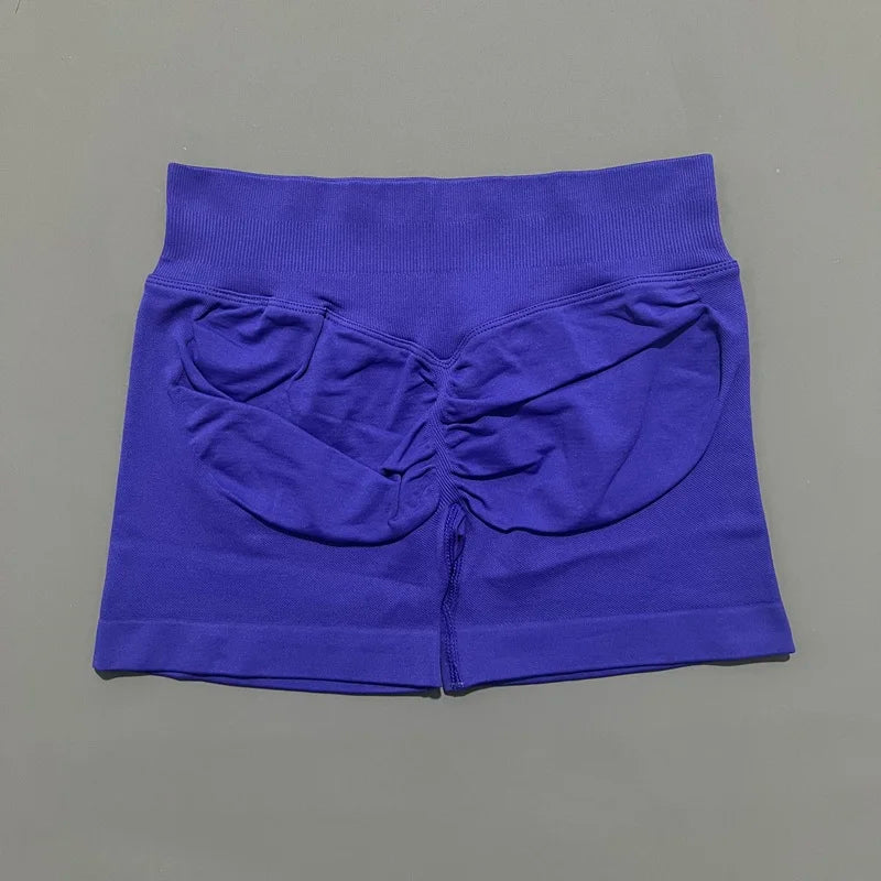 Women Yoga Shorts Seamless Low Waist Scrunch Bum Gym Leggings Workout Stretch