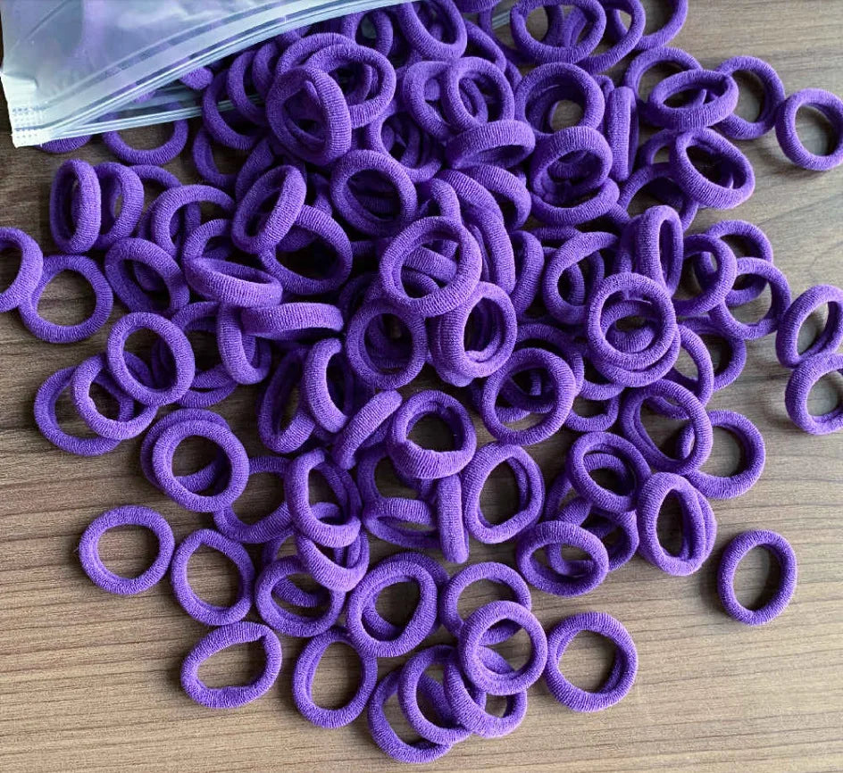 50/100Pcs Colorful Nylon Hair Bands for Children Scrunchie Hair Ties Rubber