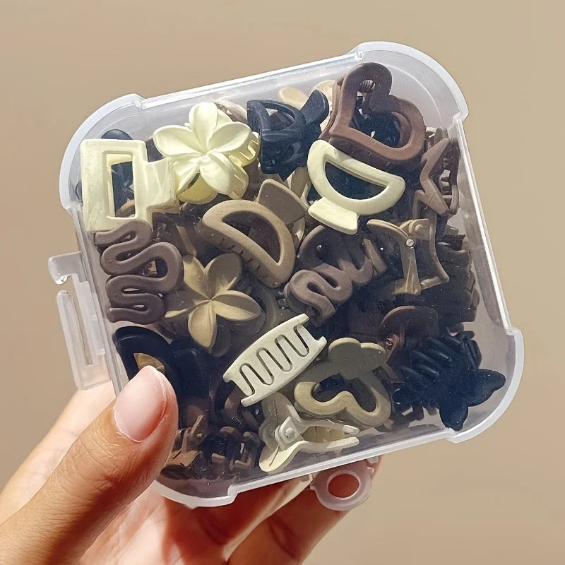 Beige Mixed Pack Small Clips, Cute Girl Accessories - Perfect for Daily Use, Special Occasions, or Travel Gifts
