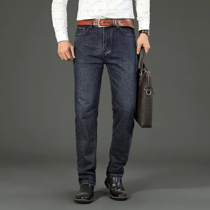 2026 New Business Men's Jeans Casual Straight Stretch Fashion