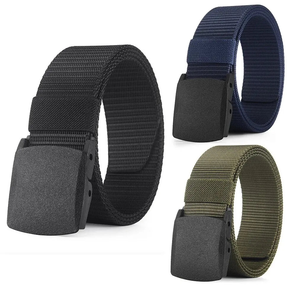 Men's Belt Outdoor Casual Canvas Belt Metal Free Training Nylon Tactical Belt