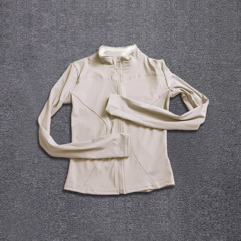 Women Sport Jacket Long Sleeve Shirt Workout Coat Gym
