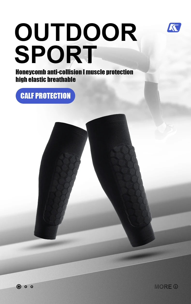 Football Shin Guard Socks Sleeves With Foam Calf Compression Sleeve