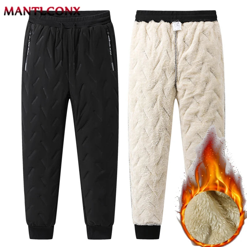 Thicken Warm Winter Pants for Men Sweatpants Casual