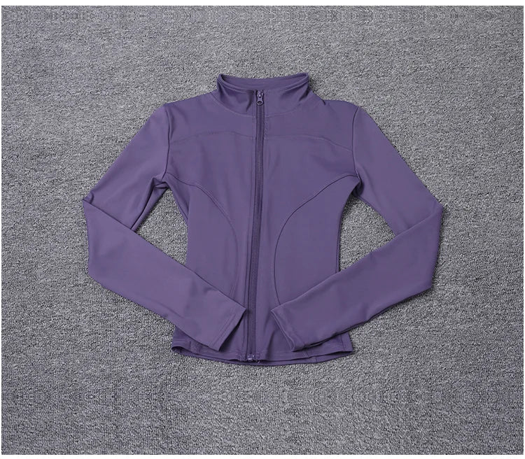 Women Sport Jacket Long Sleeve Shirt Workout Coat Gym