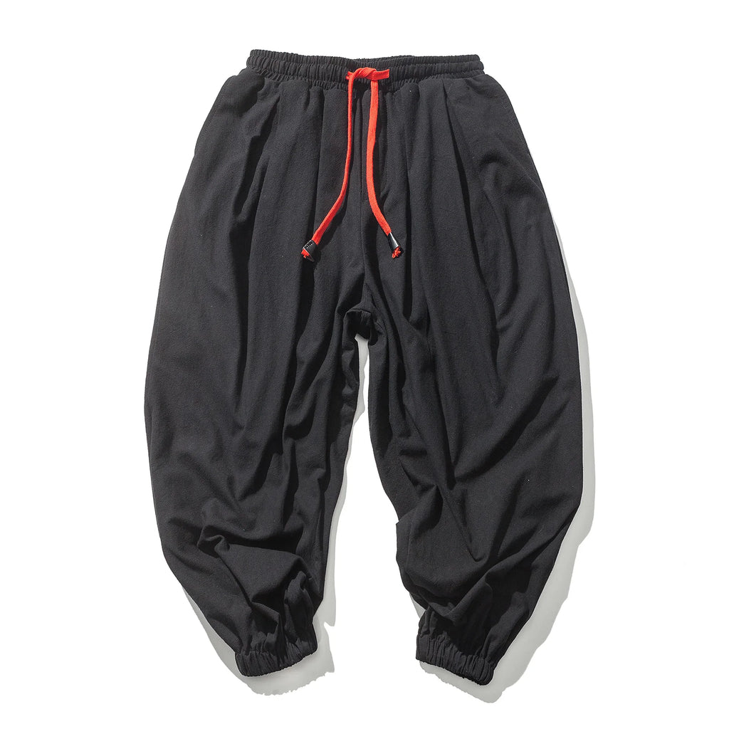Spring Men Loose Harem Pants Chinese Linen