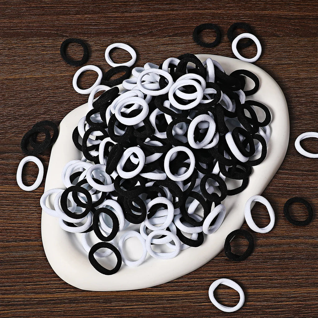 50/100Pcs Colorful Nylon Hair Bands for Children Scrunchie Hair Ties Rubber