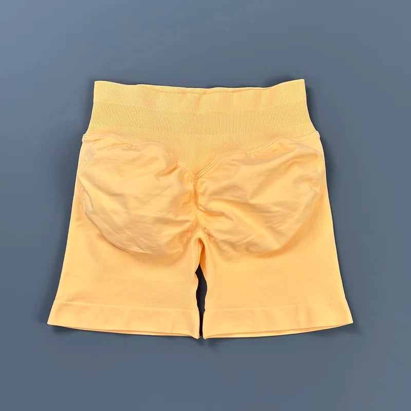 Women Yoga Shorts Seamless Low Waist Scrunch Bum Gym Leggings Workout Stretch