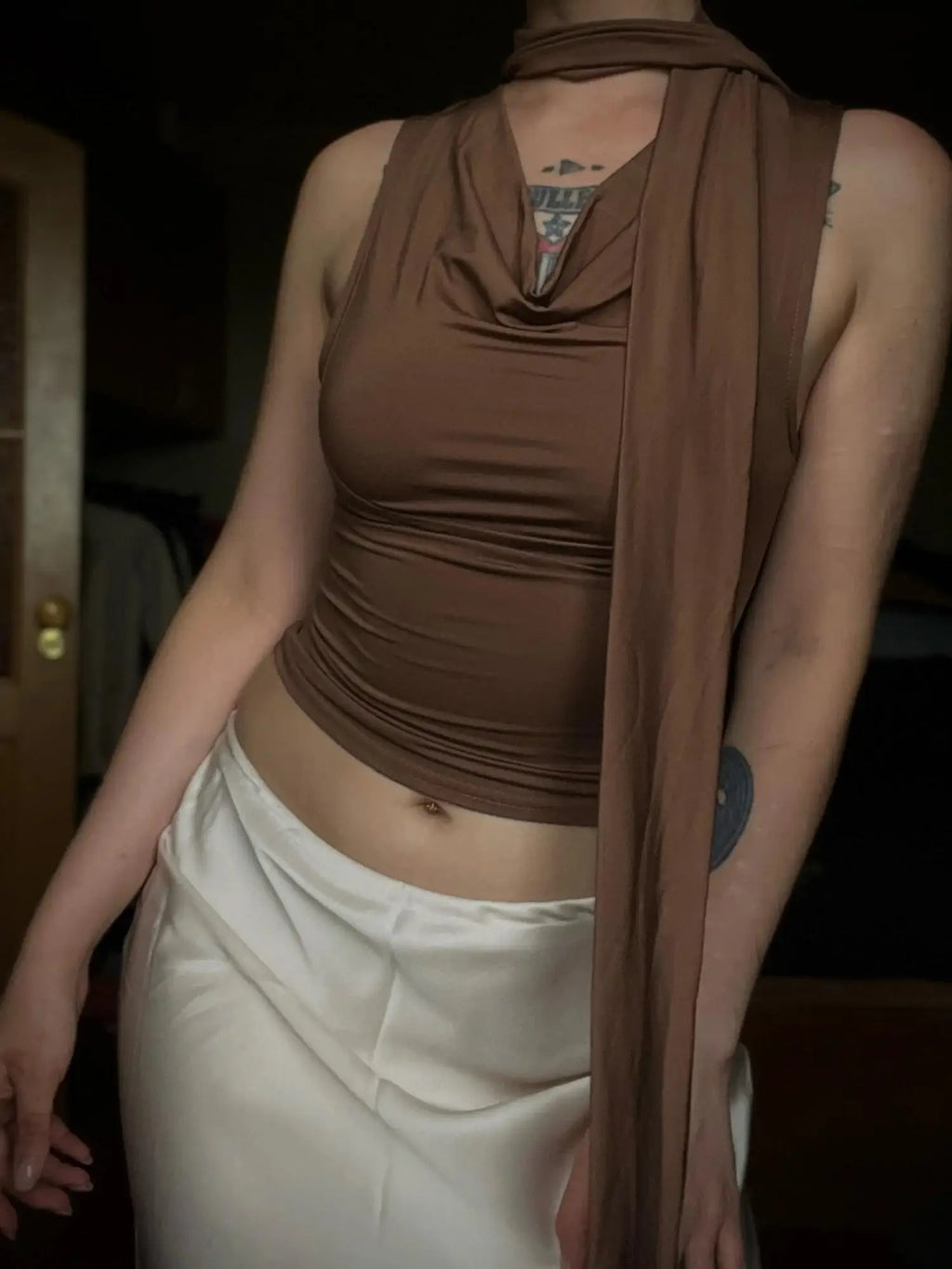 Women's Sexy Sleeveless V-Neck Solid Tank Top Fashion Bandage