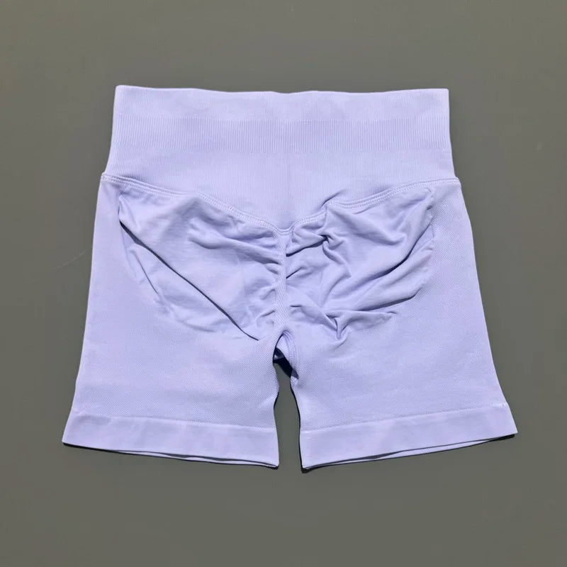 Women Yoga Shorts Seamless Low Waist Scrunch Bum Gym Leggings Workout Stretch