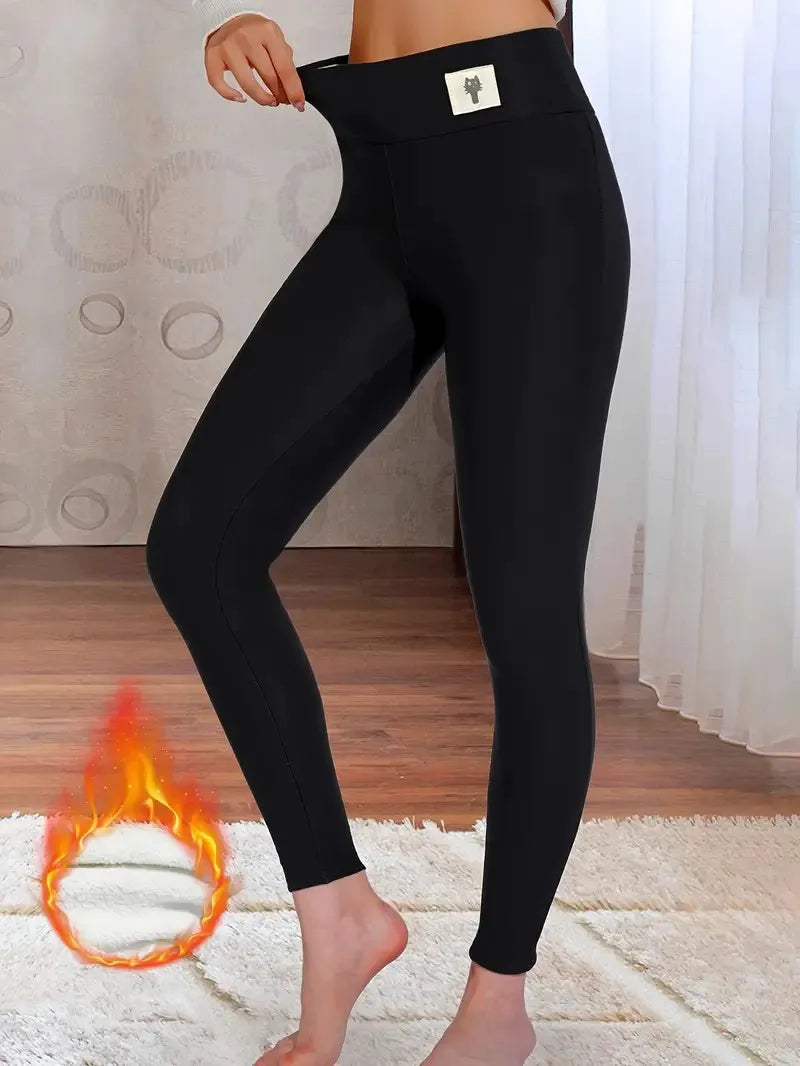 Winter Thicken Warm Leggings Women Lamb Cashmere Joggers High Waist