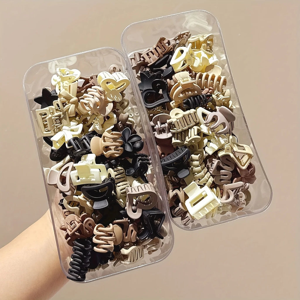 Beige Mixed Pack Small Clips, Cute Girl Accessories - Perfect for Daily Use, Special Occasions, or Travel Gifts